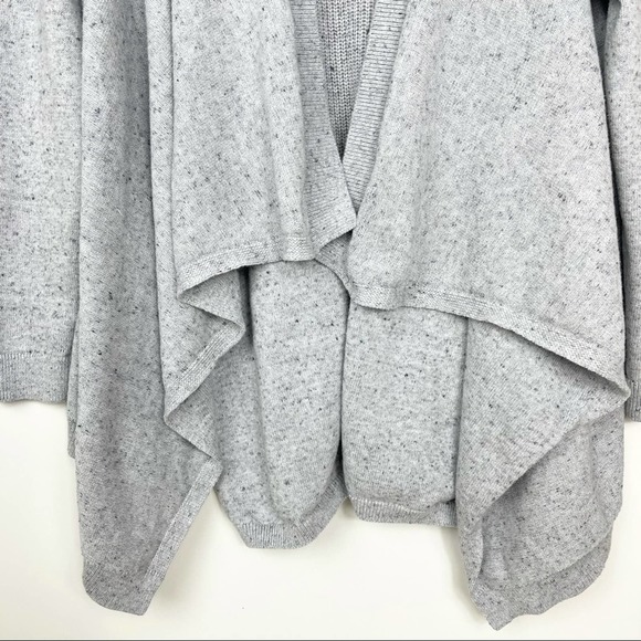 Lou and Grey Waterfall Drape Gray Knit Cardigan - Picture 2 of 10